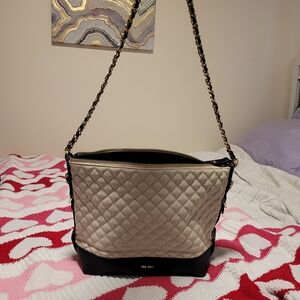 Nine West Two-Tone Quilted Shoulder Bag